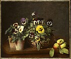 Still Life with Pansies, Henri Fantin-Latour French, Oil on canvas