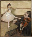 The Dance Lesson, Edgar Degas French, Pastel and black chalk on three pieces of wove paper, joined together