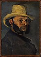 Gustave Boyer (b. 1840) in a Straw Hat, Paul Cézanne  French, Oil on paper, laid down on canvas