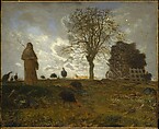 Autumn Landscape with a Flock of Turkeys, Jean-François Millet  French, Oil on canvas