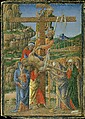 Descent from the Cross, Girolamo da Cremona Italian, Tempera on parchment, laid down on wood