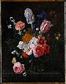 A Bouquet of Flowers in a Crystal Vase, Nicolaes van Veerendael  Flemish, Oil on canvas