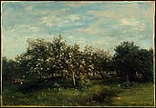 Apple Blossoms, Charles-François Daubigny French, Oil on canvas