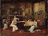 The Music Room, Mihály Munkácsy  Hungarian, Oil on wood