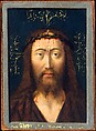 Head of Christ (Ecce Homo), Petrus Christus (Netherlandish, Baarle-Hertog (Baerle-Duc), active by 1444–died 1475/76 Bruges), Oil on parchment, laid down on wood