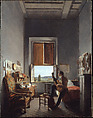 Léon Pallière (1787–1820) in His Room at the Villa Medici, Rome, Jean Alaux French, Oil on canvas