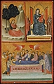 Saint John on Patmos, Madonna and Child Enthroned, and Death of the Virgin; The Crucifixion, Pacino di Bonaguida (Italian, active Florence 1302–ca. 1340), Tempera on wood, gold ground