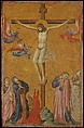 Saint John on Patmos, Madonna and Child Enthroned, and Death of the Virgin; The Crucifixion, Pacino di Bonaguida (Italian, active Florence 1302–ca. 1340), Tempera on wood, gold ground
