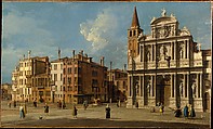 Campo Santa Maria Zobenigo, Venice, Canaletto (Giovanni Antonio Canal) (Italian, Venice 1697–1768 Venice), Oil on canvas