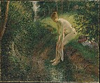 Bather in the Woods, Camille Pissarro  French, Oil on canvas