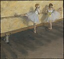 Dancers Practicing at the Barre, Edgar Degas French, Mixed media on canvas
