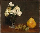 Still Life with Roses and Fruit, Henri Fantin-Latour French, Oil on canvas