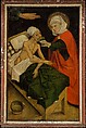 The Martyrdom of Saint Lawrence; (reverse) Giving Drink to the Thirsty, Master of the Acts of Mercy (Austrian, Salzburg, ca. 1465), Oil on fir, (obverse) gold ground