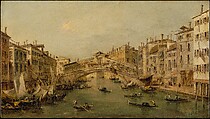 Venice: The Rialto, Francesco Guardi  Italian, Oil on wood