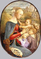 Madonna and Child with Two Angels, Botticelli  Italian, Tempera on wood