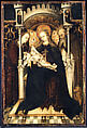 Virgin and Child Enthroned with Saints Catherine and Jerome, Spanish Painter (mid-15th century), Tempera, oil, and gold on wood