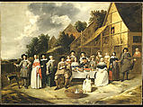 Group Portrait: A Wedding Celebration, Gillis van Tilborgh Flemish, Oil on canvas