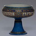Footed Bowl with Eagle Emblem, Eugène Collinot  French, Faïence