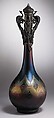 Decanter, Tiffany Glass and Decorating Company  American, Blown glass, sterling silver, garnet, tourmaline, spinel, pearl, diamond