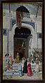 At the Mosque Door (Ҫami Kapisinda), Osman Hamdi Bey Turkish, Oil on canvas