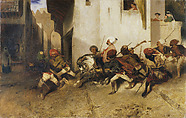 The Turkish Patrol, Alexandre-Gabriel Decamps  French, Oil on canvas