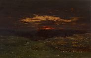 The Forest in Winter at Sunset, Théodore Rousseau (French, Paris 1812–1867 Barbizon), Oil on canvas