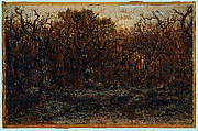 The Forest in Winter at Sunset, Théodore Rousseau (French, Paris 1812–1867 Barbizon), Oil on canvas