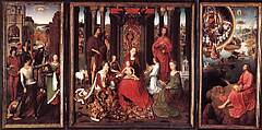 Virgin and Child with Saints Catherine of Alexandria and Barbara, Hans Memling (Netherlandish, Seligenstadt, active by 1465–died 1494 Bruges), Oil on wood