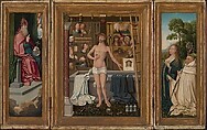 The Fifteen Mysteries and the Virgin of the Rosary, Netherlandish (Brussels) Painter, Oil on wood