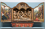 The Birth and Naming of Saint John the Baptist; (reverse) Trompe-l'oeil with Painting of The Man of Sorrows, Bernard van Orley (Netherlandish, Brussels ca. 1492–1541/42 Brussels), Oil on wood
