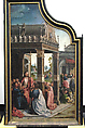 The Birth and Naming of Saint John the Baptist; (reverse) Trompe-l'oeil with Painting of The Man of Sorrows, Bernard van Orley (Netherlandish, Brussels ca. 1492–1541/42 Brussels), Oil on wood
