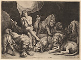 Lions in a Mountainous Landscape, Théodore Gericault (French, Rouen 1791–1824 Paris), Oil on wood
