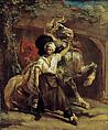 Lions in a Mountainous Landscape, Théodore Gericault (French, Rouen 1791–1824 Paris), Oil on wood
