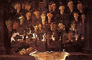 Grape Vines and Fruit, with Three Wagtails, Bartolomeo Cavarozzi (Italian, Viterbo 1587–1625 Rome), Oil on canvas