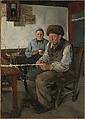 The Net Mender (Garnbinderen), Christian Krohg (Norwegian, Vestre Aker 1852–1925 Oslo (Kristiania)), Oil on canvas