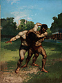 Study of a Nude Man, Attributed to Gustave Courbet (French, Ornans 1819–1877 La Tour-de-Peilz), Oil on canvas