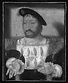 Francis I (1494–1547), King of France, Workshop of Joos van Cleve (Netherlandish, Cleve ca. 1485–1540/41 Antwerp), Oil on canvas, transferred from wood