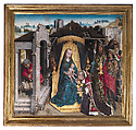 Abner's Messenger before David; The Queen of Sheba Bringing Gifts to Solomon; The Annunciation, Master of the Saint Barbara Legend (Netherlandish, active late 15th century) and a collaborator, Oil on oak