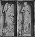 Abner's Messenger before David; The Queen of Sheba Bringing Gifts to Solomon; The Annunciation, Master of the Saint Barbara Legend (Netherlandish, active late 15th century) and a collaborator, Oil on oak