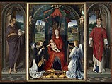 Saint Paul with a Donor; Christ Appearing to His Mother, Master of the Saint Ursula Legend (Netherlandish, active late 15th century), Oil on wood