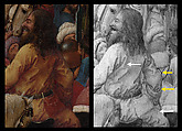 The Crucifixion; The Last Judgment, Jan van Eyck (Netherlandish, Maaseik ca. 1390–1441 Bruges), Oil on canvas, transferred from wood