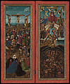 The Crucifixion; The Last Judgment, Jan van Eyck (Netherlandish, Maaseik ca. 1390–1441 Bruges) and Workshop Assistant, Oil on canvas, transferred from wood