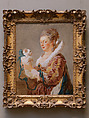 Marie Emilie Coignet de Courson (1716–1806) with a Dog, Jean Honoré Fragonard (French, Grasse 1732–1806 Paris), Oil on canvas
