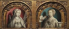 Saints Michael and Francis, Juan de Flandes (Netherlandish, active by 1496–died 1519 Palencia), Oil on wood, gold ground