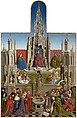 Virgin and Child in a Niche, Workshop of Jan van Eyck (Netherlandish, Maaseik ca. 1390–1441 Bruges), Oil on wood
