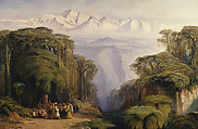 Mount Kanchenjunga from Darjeeling, Edward Lear (British, London 1812–1888 San Remo), Oil on canvas