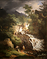Hamlet in the Auvergne, Théodore Rousseau (French, Paris 1812–1867 Barbizon), Oil on paper, mounted on canvas