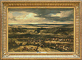 Hamlet in the Auvergne, Théodore Rousseau (French, Paris 1812–1867 Barbizon), Oil on paper, mounted on canvas