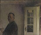Self-Portrait at Spurveskjul, Vilhelm Hammershøi (Danish, Copenhagen 1864–1916 Copenhagen), Oil on canvas