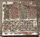 Panel from the Bath of the Patio de la Acequia, Alhambra Palace, Unknown, Molded, carved, and painted stucco